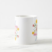 Love You Grandma Photo Floral Mug Gift コーヒーマグカップ (中央)