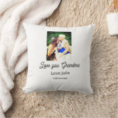 Love you Grandma photo name love message grandkids クッション (ブランケット)