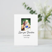Love you Grandma photo name love message grandkids ポストカード (スタンド正面)