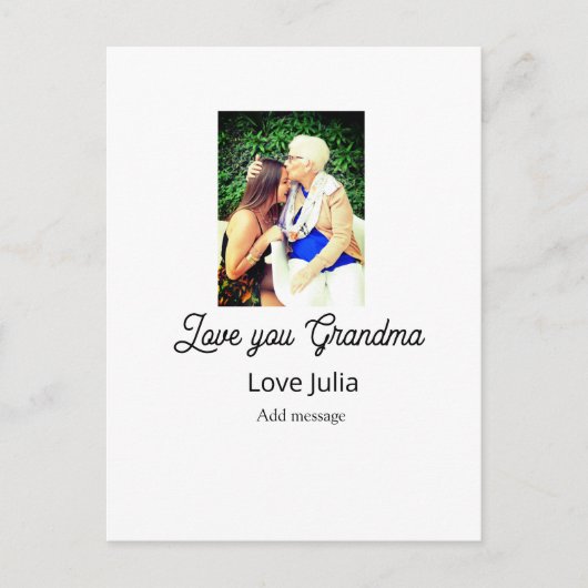 Love you Grandma photo name love message grandkids ポストカード (正面)