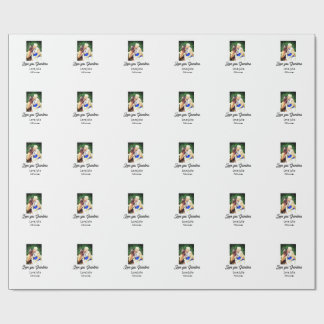 Love you Grandma photo name love message grandkids ラッピングペーパー