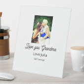 Love you Grandma photo name love message grandkids 台座サイン (インサイチュ)