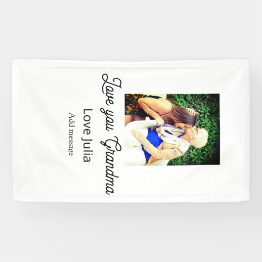 Love you Grandma photo name love message grandkids 横断幕 (横)