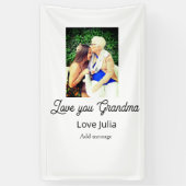 Love you Grandma photo name love message grandkids 横断幕 (縦)