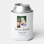 Love you Grandma photo name love message grandkids 缶クーラー (缶正面)