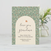Love You Grandma Sage Green Mother's Day Card シーズンカード (スタンド正面)