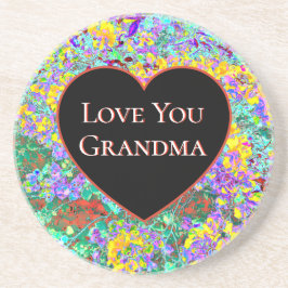  "Love You Grandma" Sandstone Coaster コースター