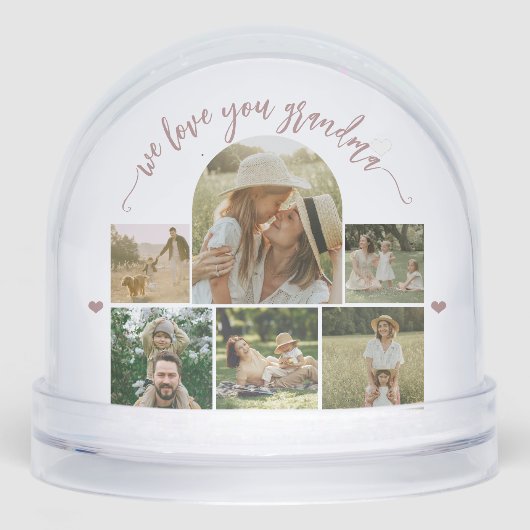 Love you grandma script custom photo collage  (正面)