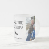 Love You, Grandpaコラージュモダンフォトコーヒーマグ フロストグラスマグカップ (正面右)