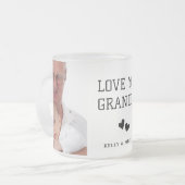 Love You, Grandpaコラージュモダンフォトコーヒーマグ フロストグラスマグカップ (正面左)