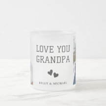 Love You, Grandpaコラージュモダンフォトコーヒーマグ