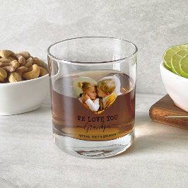 Love You Grandpaハート写真 ウイスキーグラス