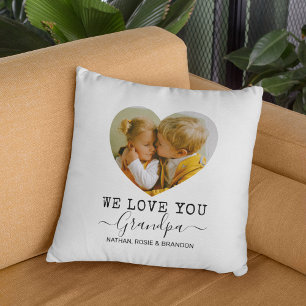 Love You Grandpaハート写真 クッション