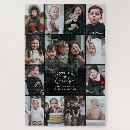 Love You Grandpaフォトコラージメッセージ1,014ピース ジグソーパズル (縦)