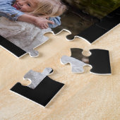 Love You Grandpa 13 Photo Collage Black ジグソーパズル (側面)