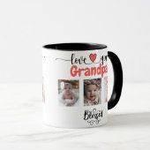 Love You Grandpa 6賛美写真コラージュカスタムド マグカップ (正面右)