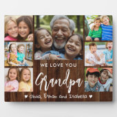 Love You Grandpa 7 Photo 素朴 Wood Keepsake フォトプラーク (正面)