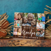 Love You Grandpa 7 Photo 素朴 Wood Keepsake フォトプラーク (側面)