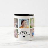 Love You Grandpa Cute Collage 9 Photos ツートーンマグカップ (中央)