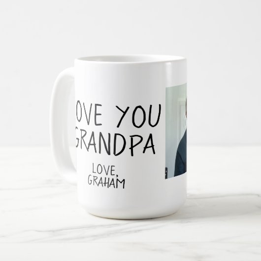 Love You Grandpa Mug コーヒーマグカップ (正面左)