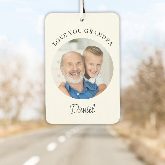 Love You Grandpa Photo カーエアーフレッシュナー