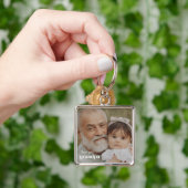 Love you Grandpa Photo Minimalist Keychain キーホルダー (手)