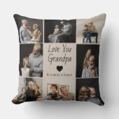 Love You Grandpa withハート&写真 –  クッション (正面)
