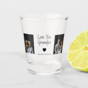 Love You Grandpa withハート&写真 – ショットグラス