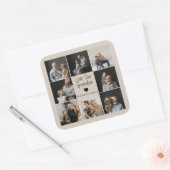 Love You Grandpa withハート&写真 –  スクエアシール (封筒)