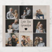 Love You Grandpa withハート&写真 – ビールラベル (シングルラベル)