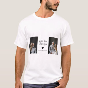 Love You Grandpa withハート&写真 – Tシャツ