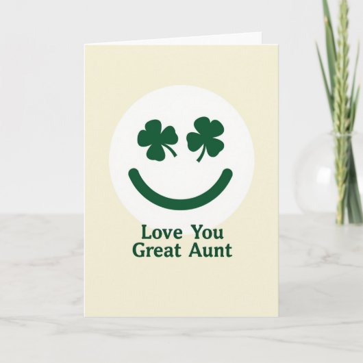 Love You Great Aunt Card カード (正面)