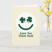 Love You Great Aunt Card カード (黄色い花)