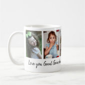 Love You Great Grandma Grandkids 5 Photo Collage コーヒーマグカップ (左)