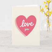 Love You Heartfelt Rose Card カード (黄色い花)