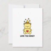 Love You Honey Anniversary Style Valentine Card シーズンカード (正面)