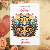 Love You Honey | Bee Themed Valentine's Day カード