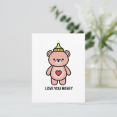 Love You Honey Card for Girlfriend Valentine シーズンカード (スタンド正面)