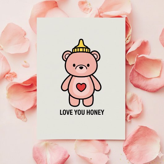 Love You Honey Card for Girlfriend Valentine シーズンカード
