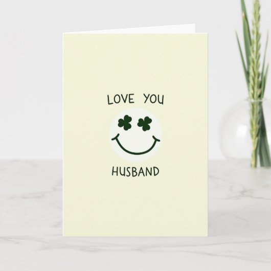 Love You Husband Smiling Card カード (正面)