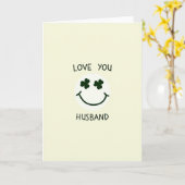 Love You Husband Smiling Card カード (黄色い花)