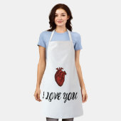 Love You - kitchen Gift  エプロン (着用した状態)