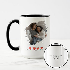 Love You Latte Valentine's Day Photo Personalized マグカップ
