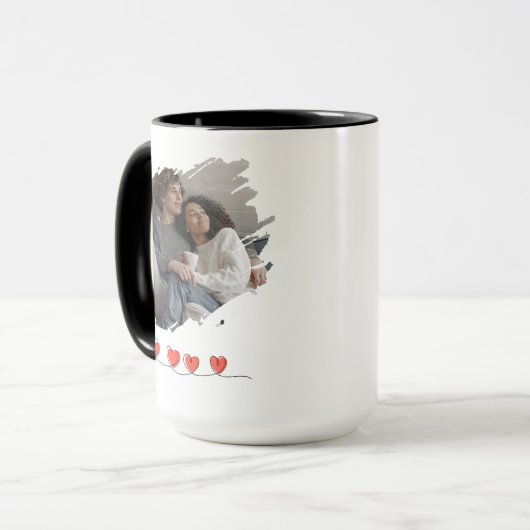 Love You Latte Valentine's Day Photo Personalized マグカップ (正面左)