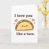 Love you like a taco カード (黄色い花)