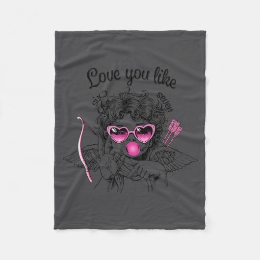 Love You Like Six Seven Cud 67 Meme Valentine's Da フリースブランケット (正面)