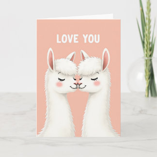 Love You Llama Kiss Card カード