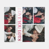 Love You Lots 5枚の写真 フリースブランケット (正面(横))