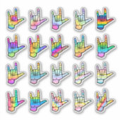 Love You Loudly – ASL Sticker for Every Heart シール (正面)