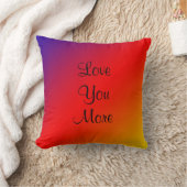 Love You, Love You More 16" Square Rainbow クッション (ブランケット)